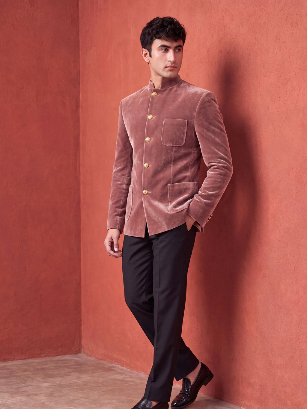 The Ultimate Royal Velvet Jodhpuri – Rosewood