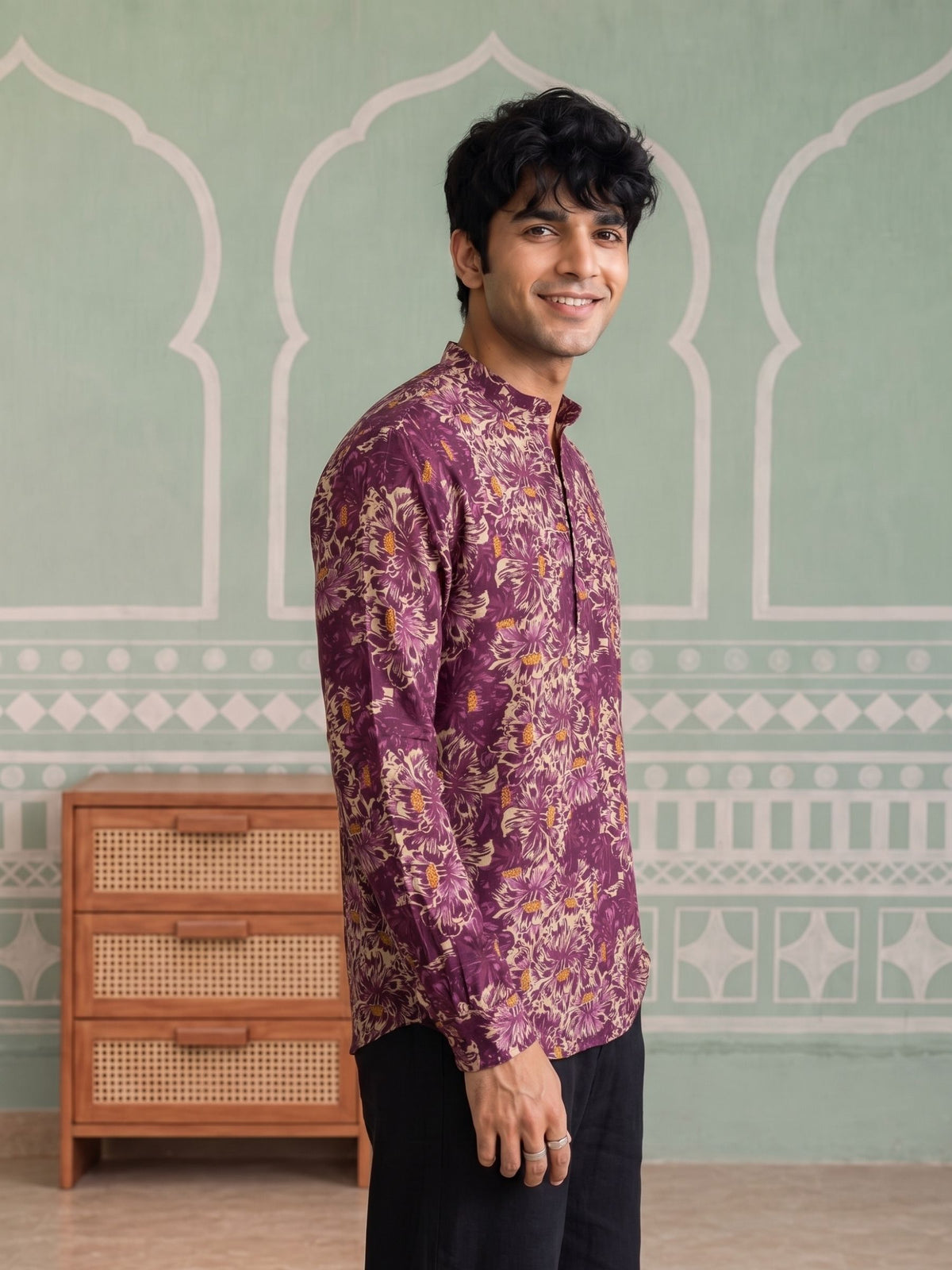 Tropical Vibes – Printed Cotton Short Kurta