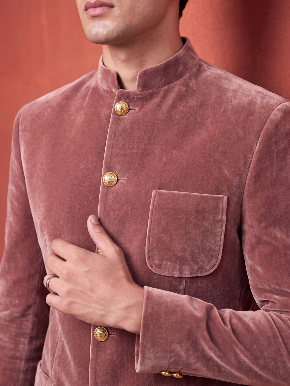 The Ultimate Royal Velvet Jodhpuri – Rosewood
