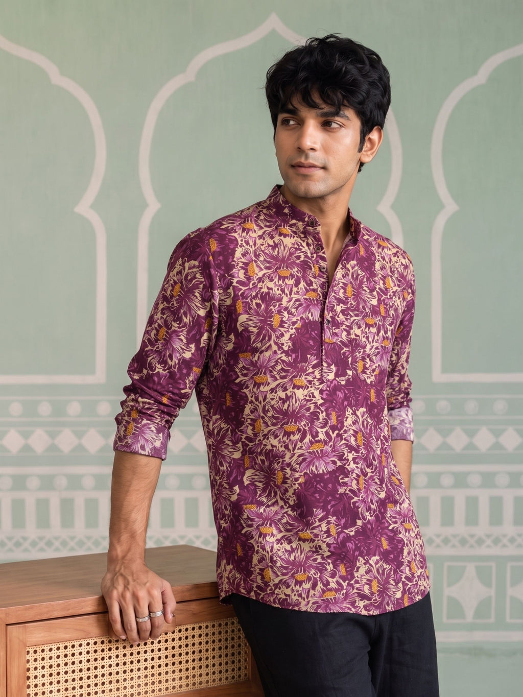 Tropical Vibes – Printed Cotton Short Kurta