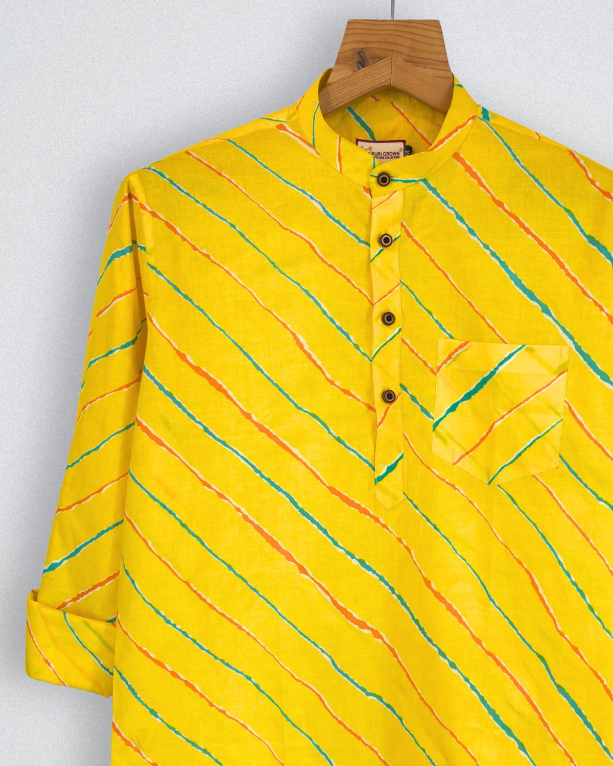 Sunny Streaks – Printed Cotton Short Kurta