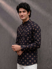 Elegant Blooms – Plus Size Printed Cotton Short Kurta
