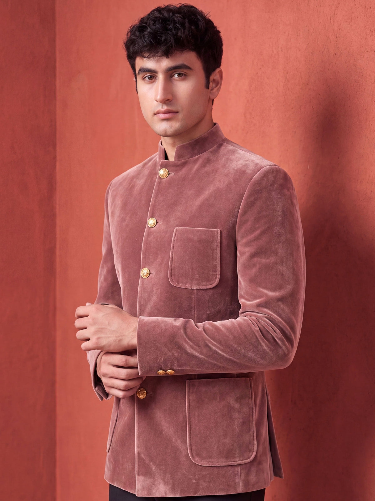 The Ultimate Royal Velvet Jodhpuri – Rosewood