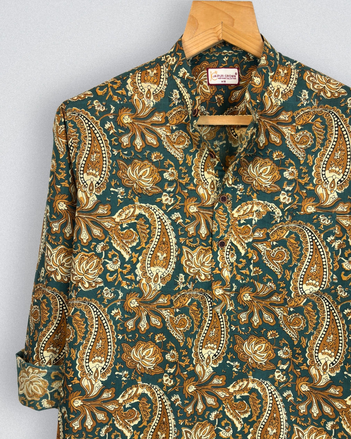 Golden Meadows – Printed Cotton Short Kurta