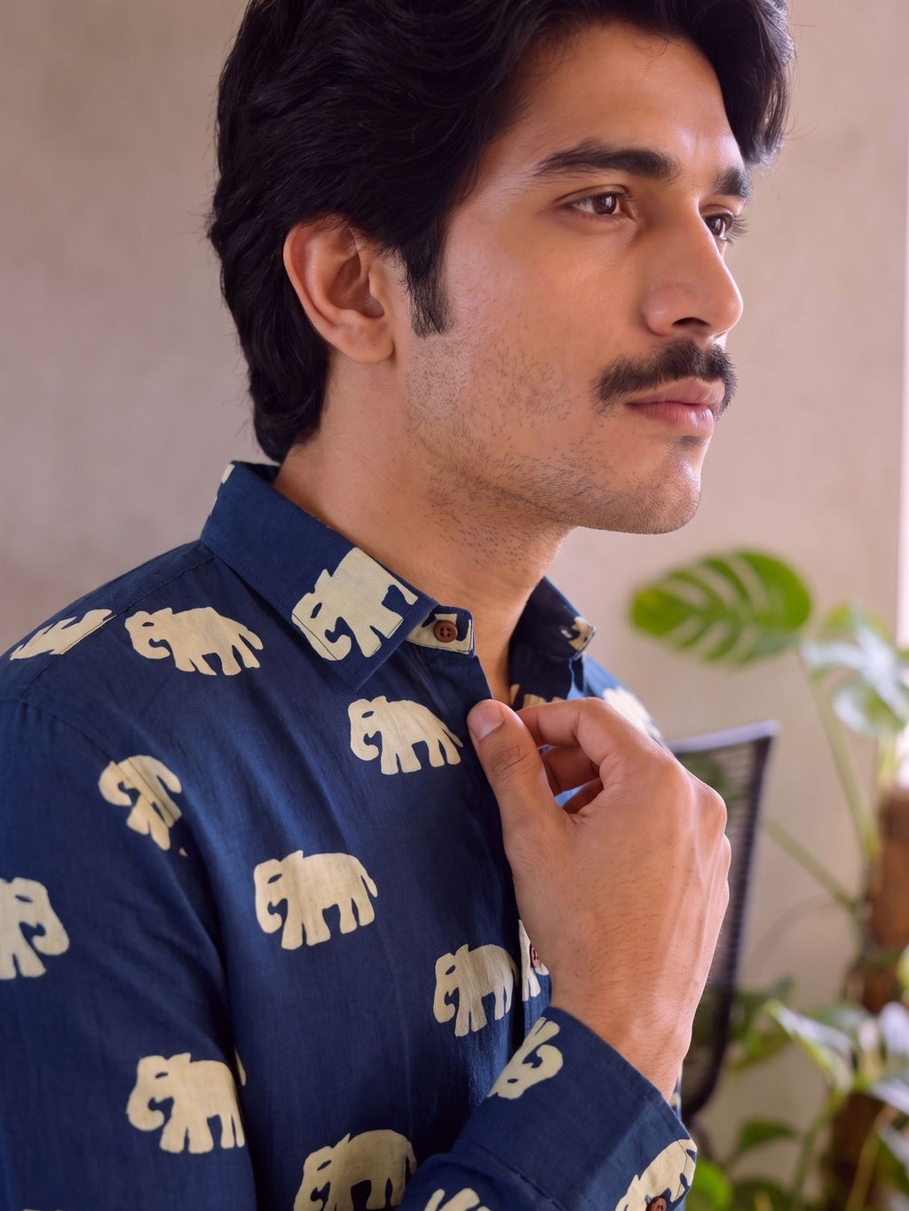 Elephant Dance – Printed Cotton Full Sleeve Shirt