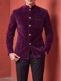 The Ultimate Royal Velvet Jodhpuri – Wine Purple