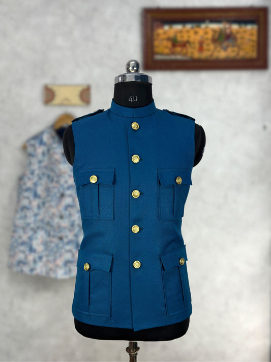 Hunting Jacket - Phirozi Blue