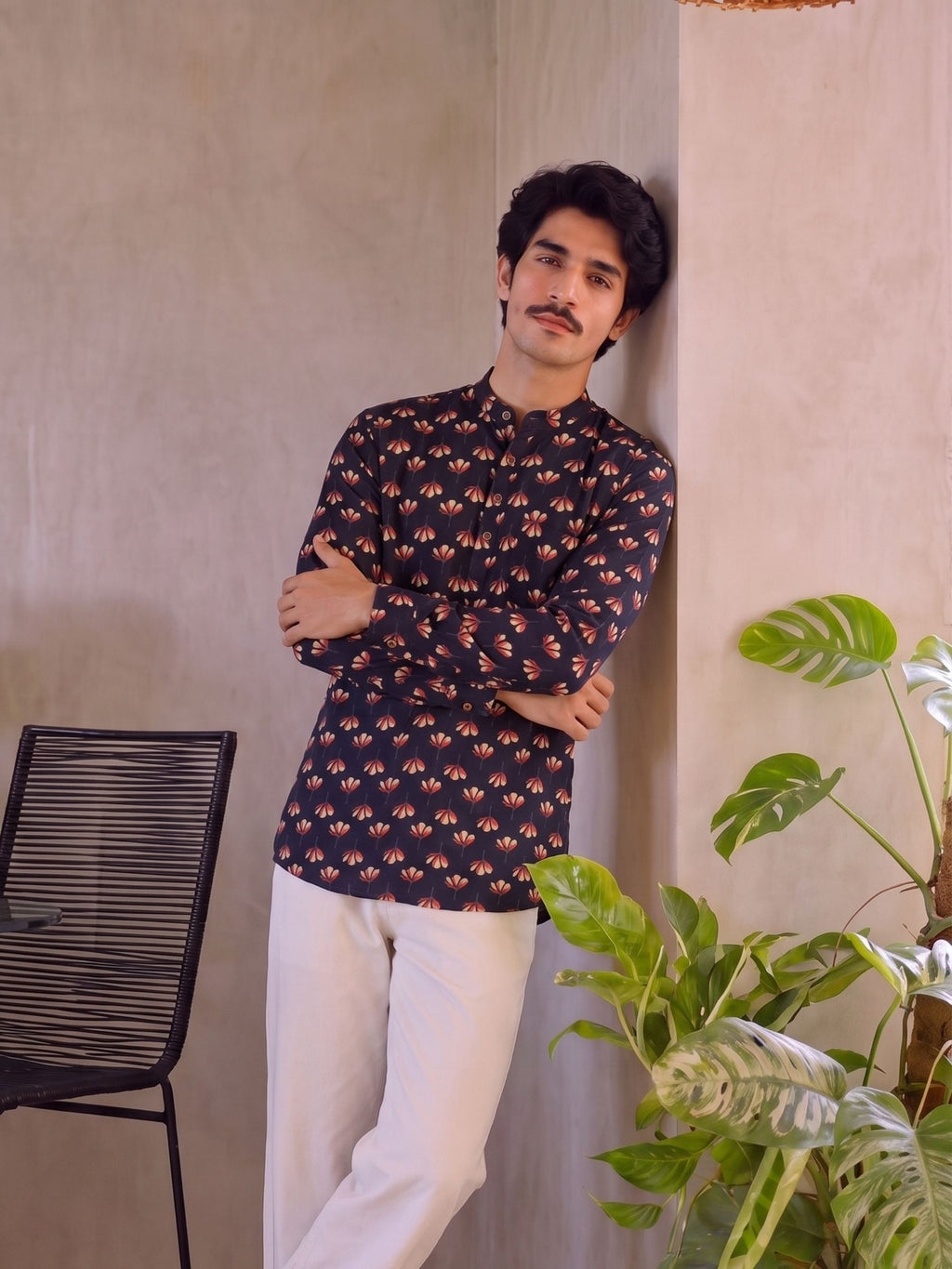 Butterfly Bliss – Printed Cotton Short Kurta