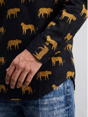 Bold Tigers – Plus Size Printed Cotton Short Kurta