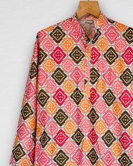 Bandhani Men's Long Kurta with Zari Work