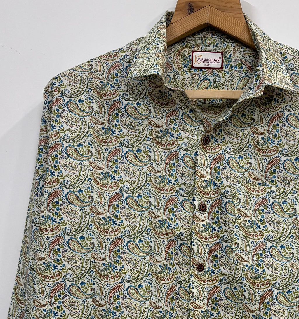 Paisley Dreams – Printed Cotton Full Sleeve Shirt