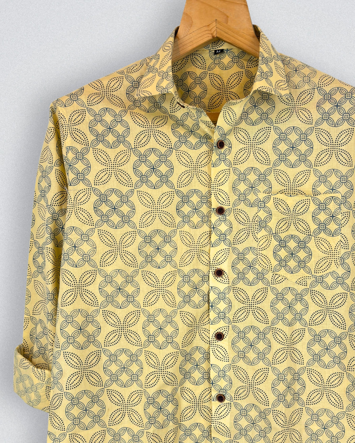 Geometric Harmony – Printed Cotton Full Sleeve