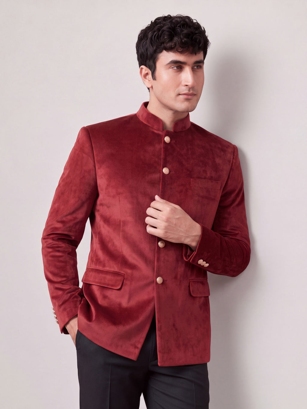 Luxurious Velvet Jodhpuri for Modern Elegance