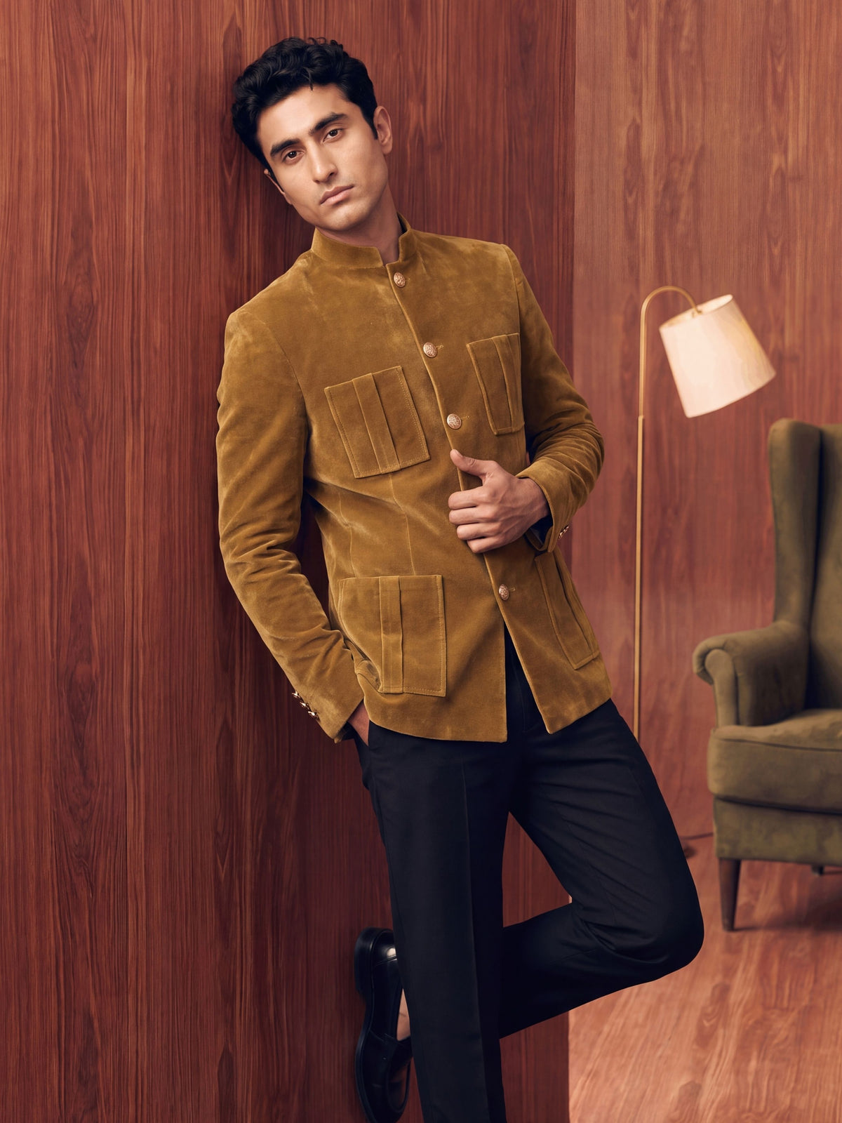 The Ultimate Royal Velvet Jodhpuri – Camel
