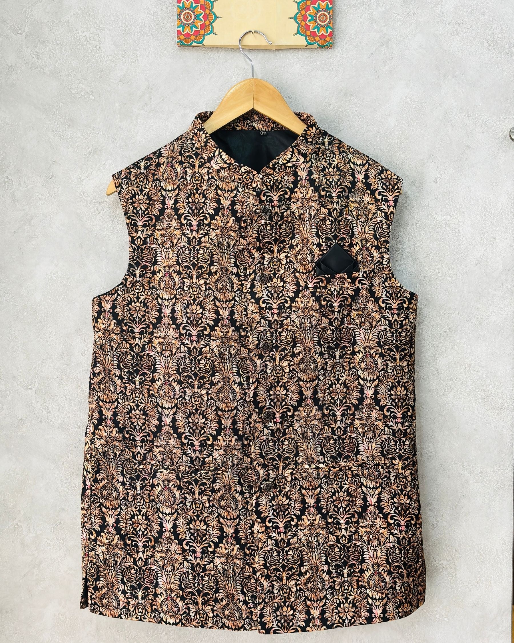 printed nehru jackets for men modi koti by jaipuricrown 