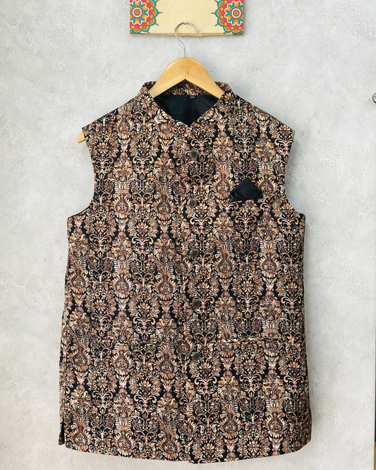 printed nehru jackets for men modi koti by jaipuricrown 