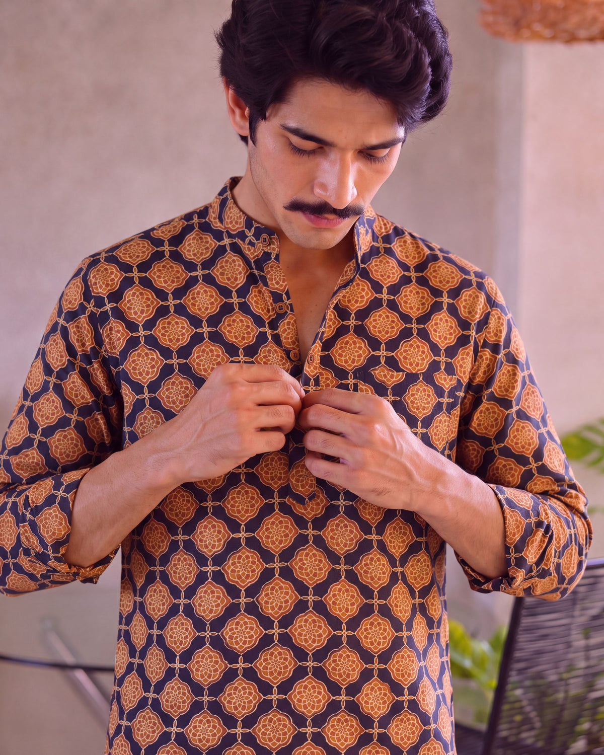 Rajasthani Charm – Printed Cotton Short Kurta