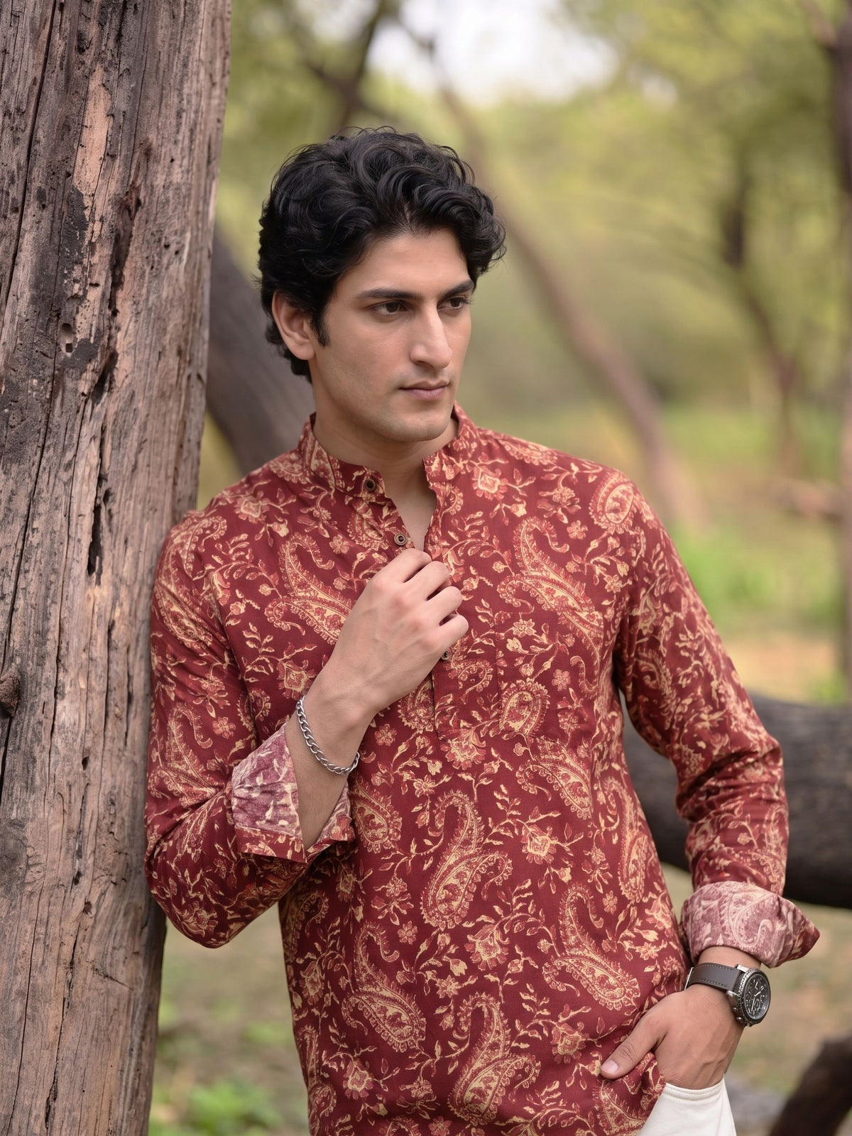 Rajasthani Elegance – Printed Cotton Short Kurta