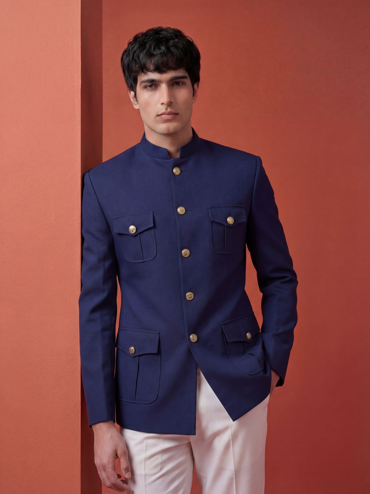 Jodhpuri Bandhgala- Navy Blue