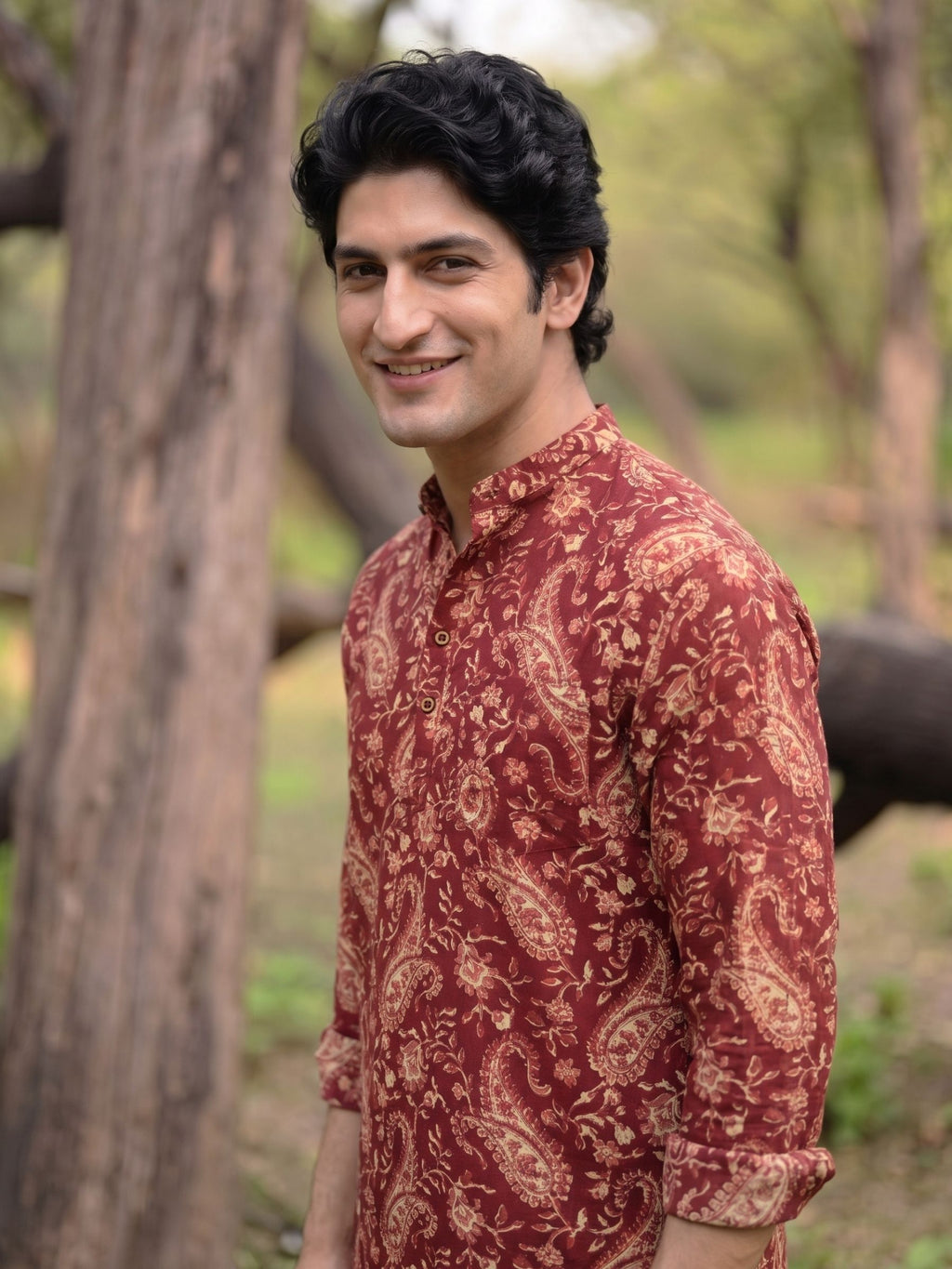 Rajasthani Elegance – Printed Cotton Short Kurta