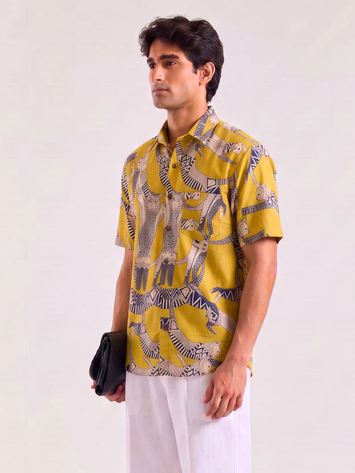 Desert Charm – Printed Cotton Half Sleeve Shirt