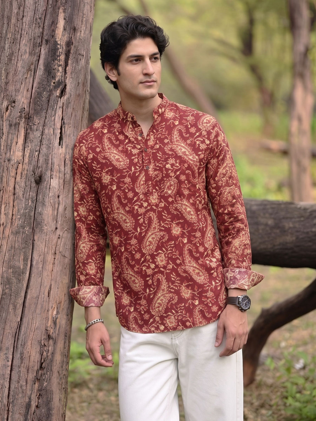 Rajasthani Elegance – Printed Cotton Short Kurta