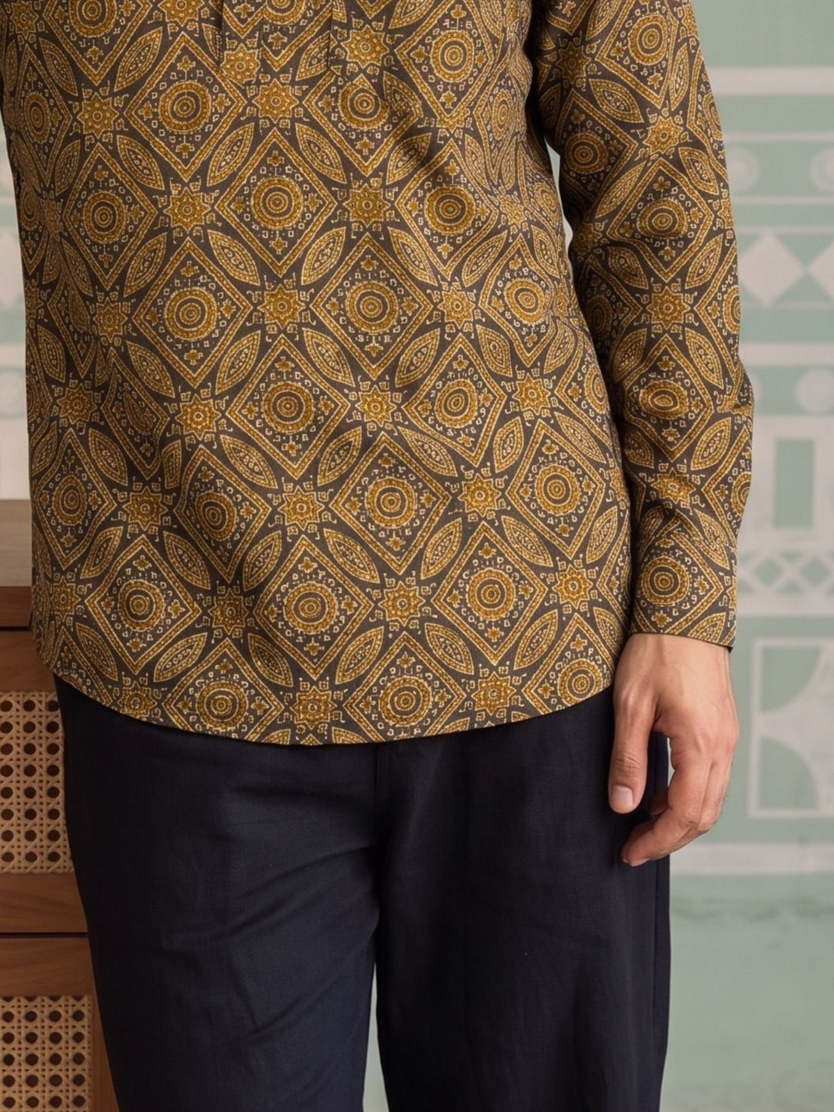 Desert Sun – Printed Cotton Short Kurta