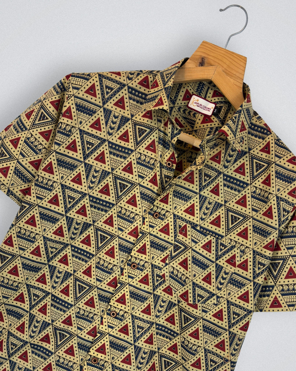 Triangle Harmony – Printed Cotton Half Sleeve