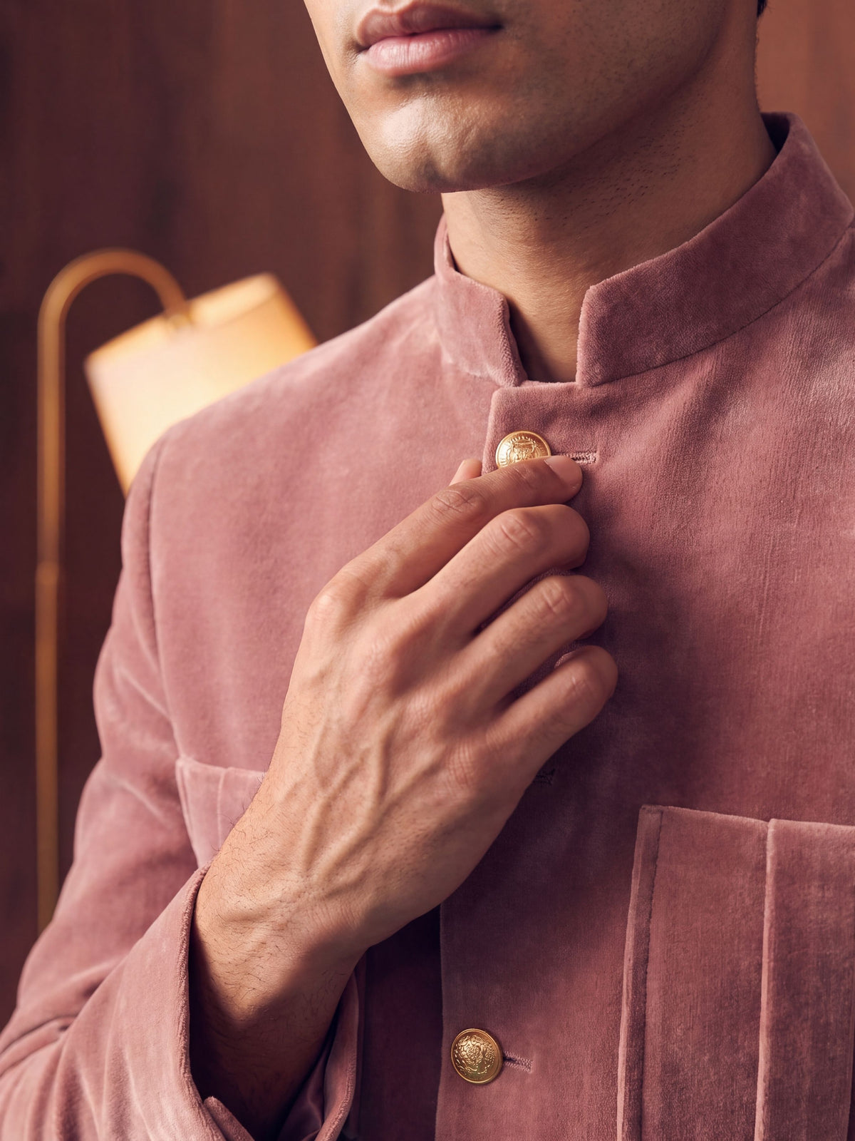 The Ultimate Royal Velvet Jodhpuri – Dusty Rose