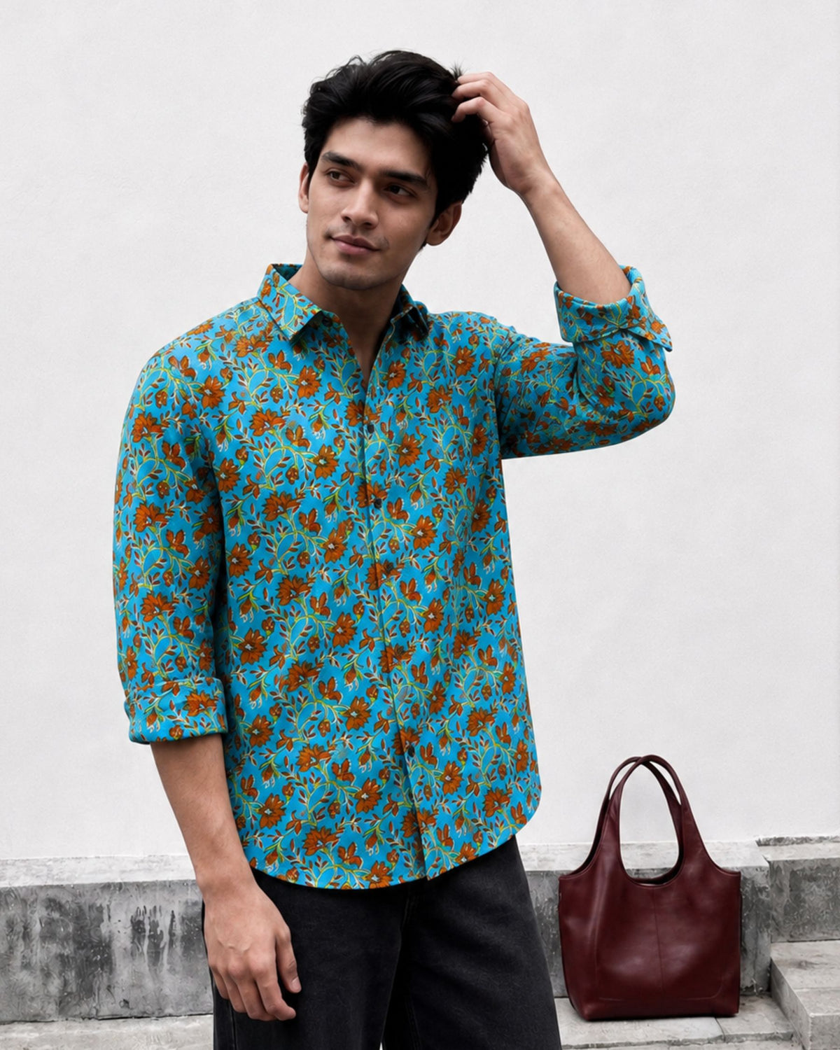 Jaipuri Kalamkari - Pure Cotton Handblock Shirt