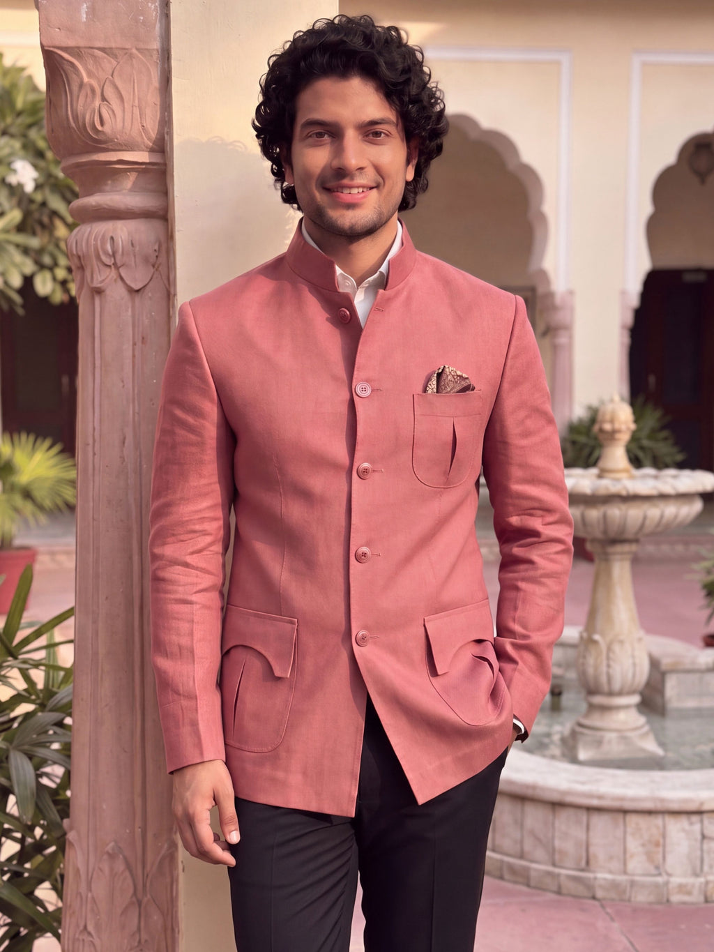 Modern Linen Jodhpuri Bandhgala