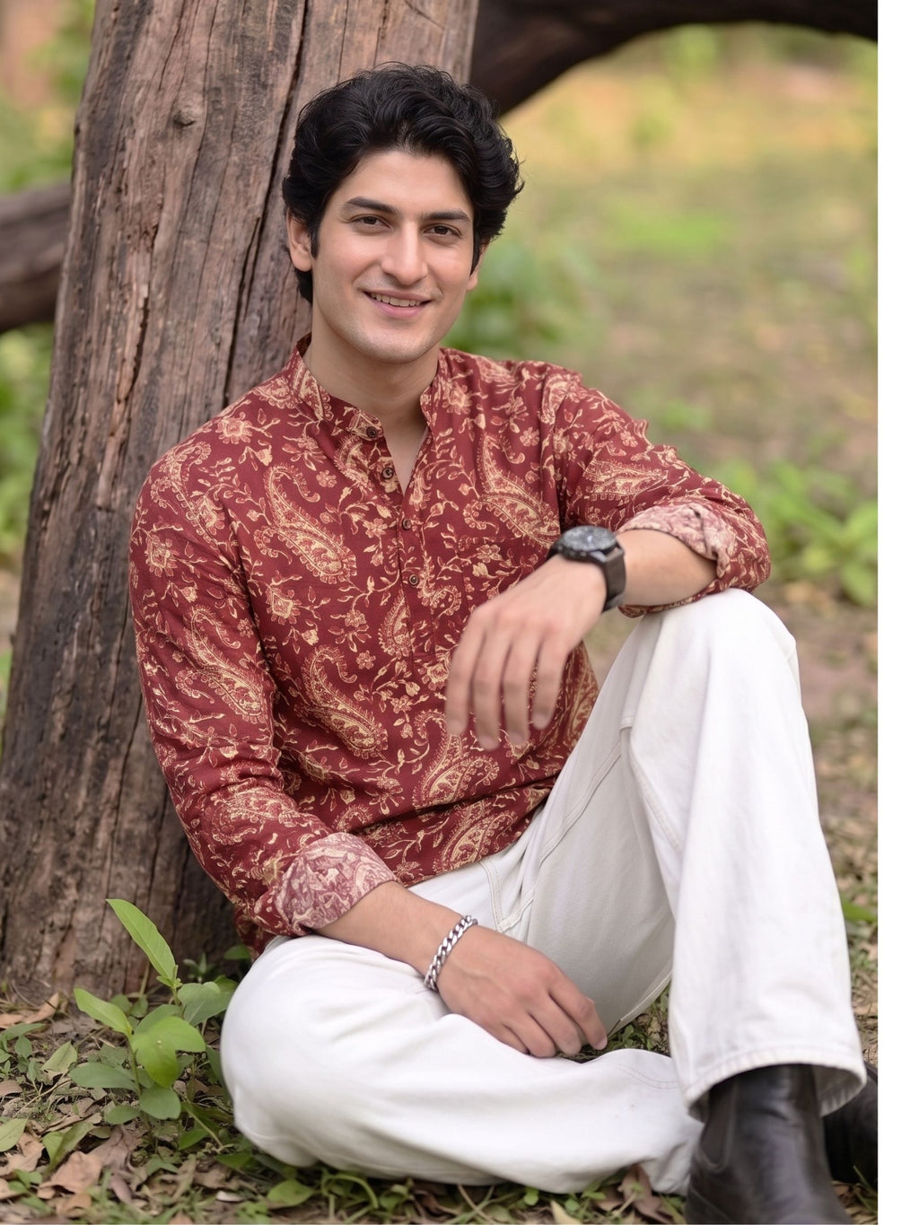 Rajasthani Elegance – Printed Cotton Short Kurta