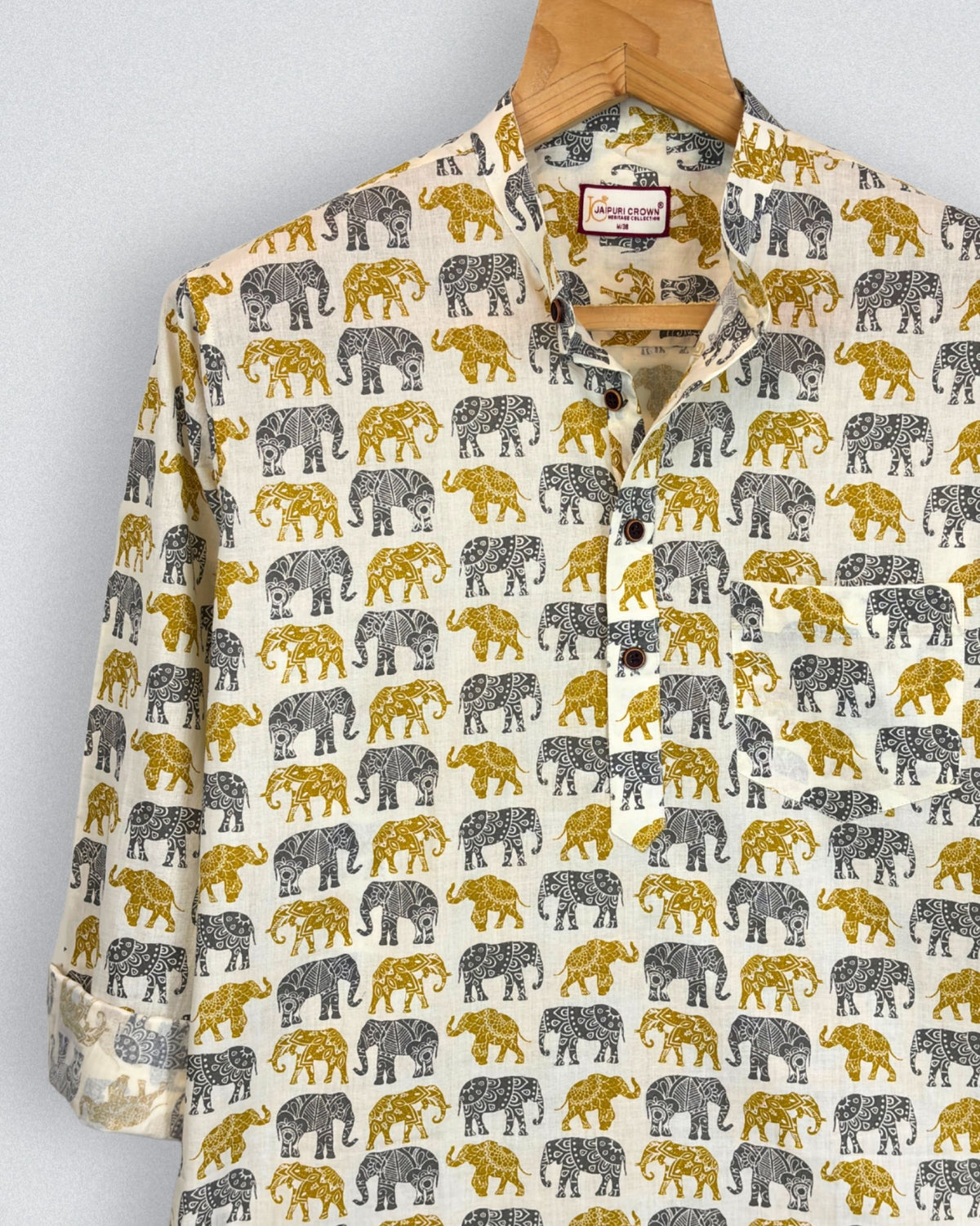 Elephant Dance – Printed Cotton Short Kurta