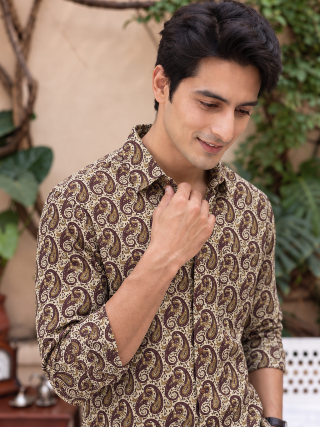 Royal Regal – Printed Cotton Full Sleeve Shirt