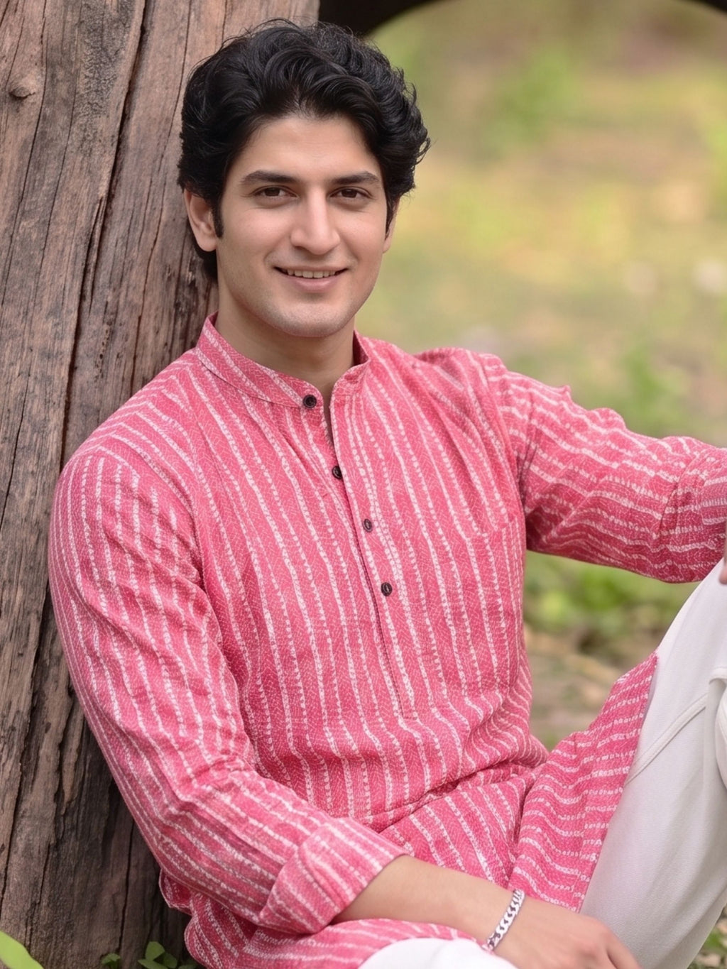 Coral Breeze – Printed Cotton Short Kurta