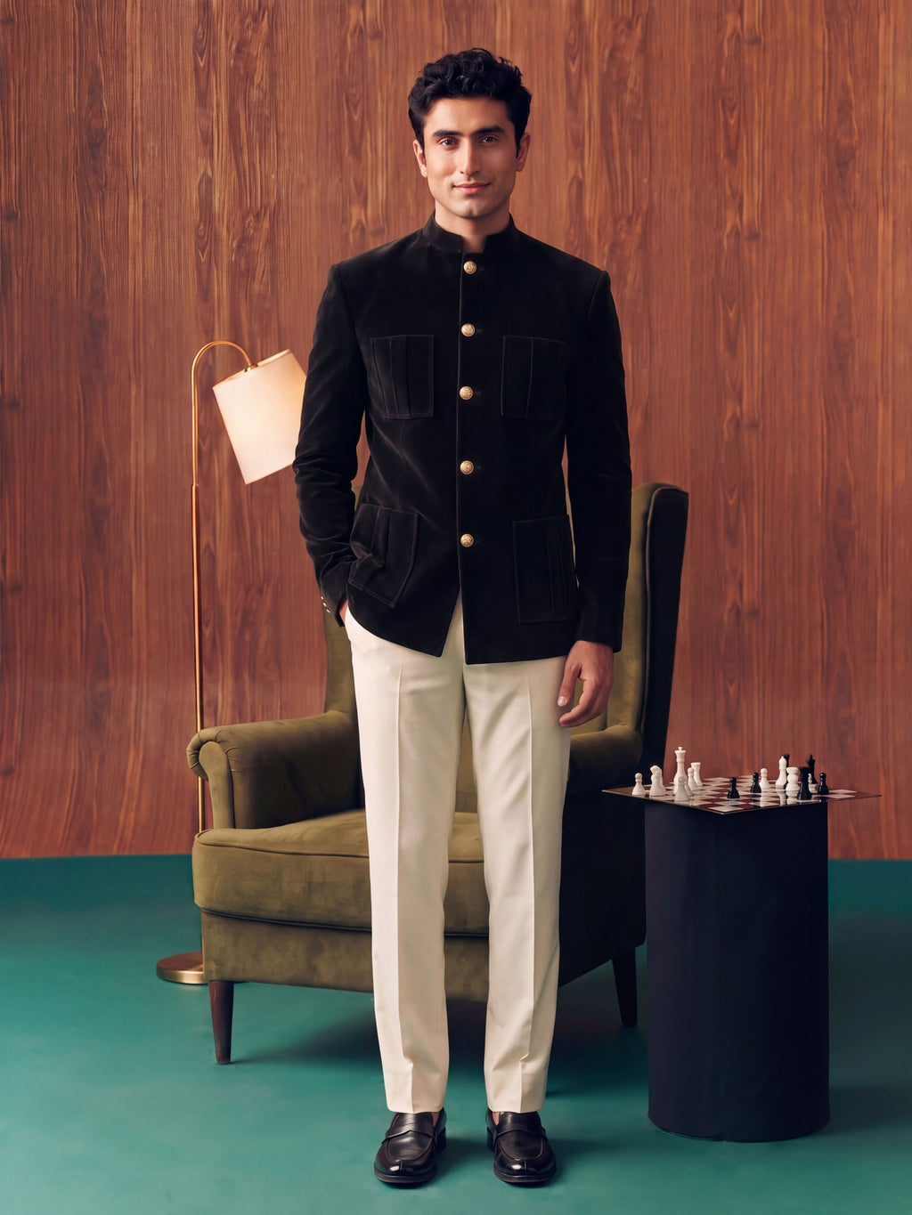 The Ultimate Royal Velvet Jodhpuri – Black