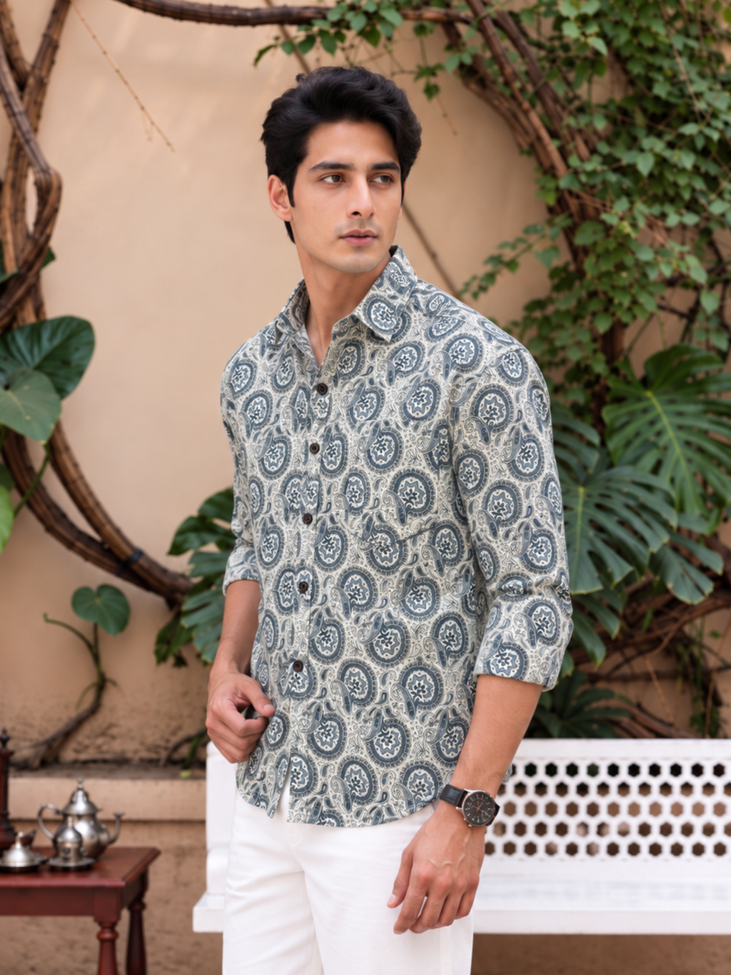 Sanganeri Splendor – Full Sleeve Cotton Shirt