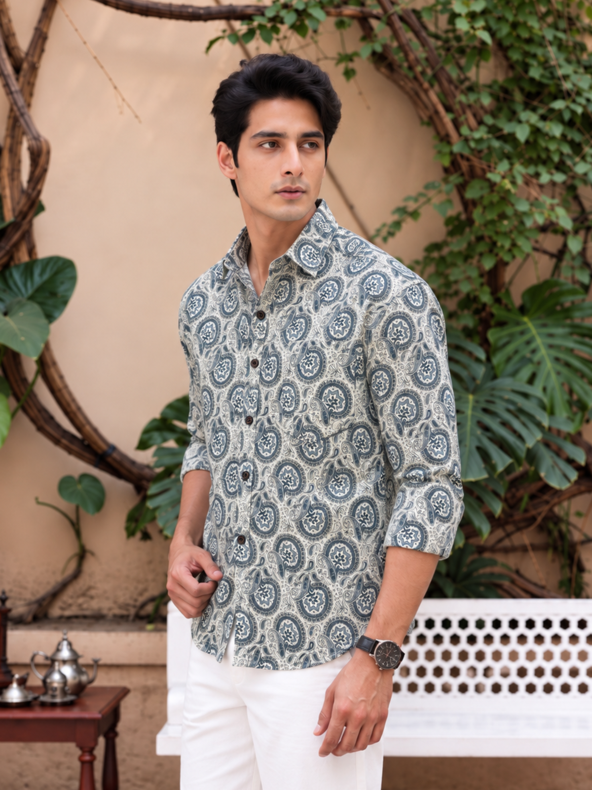 Sanganeri Splendor – Full Sleeve Cotton Shirt