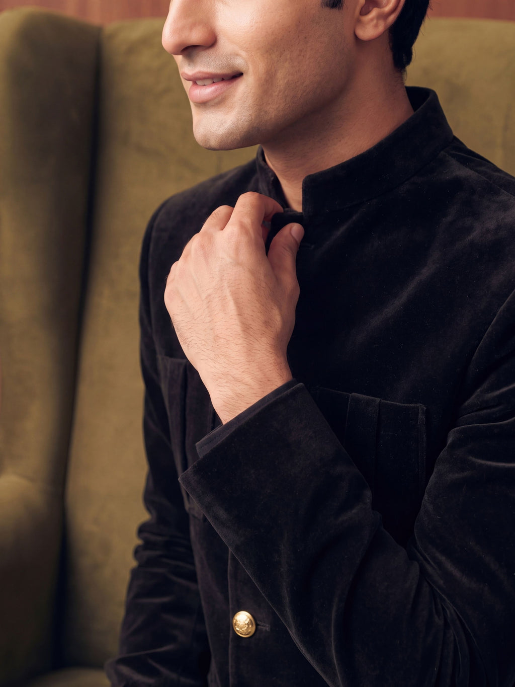 The Ultimate Royal Velvet Jodhpuri – Black
