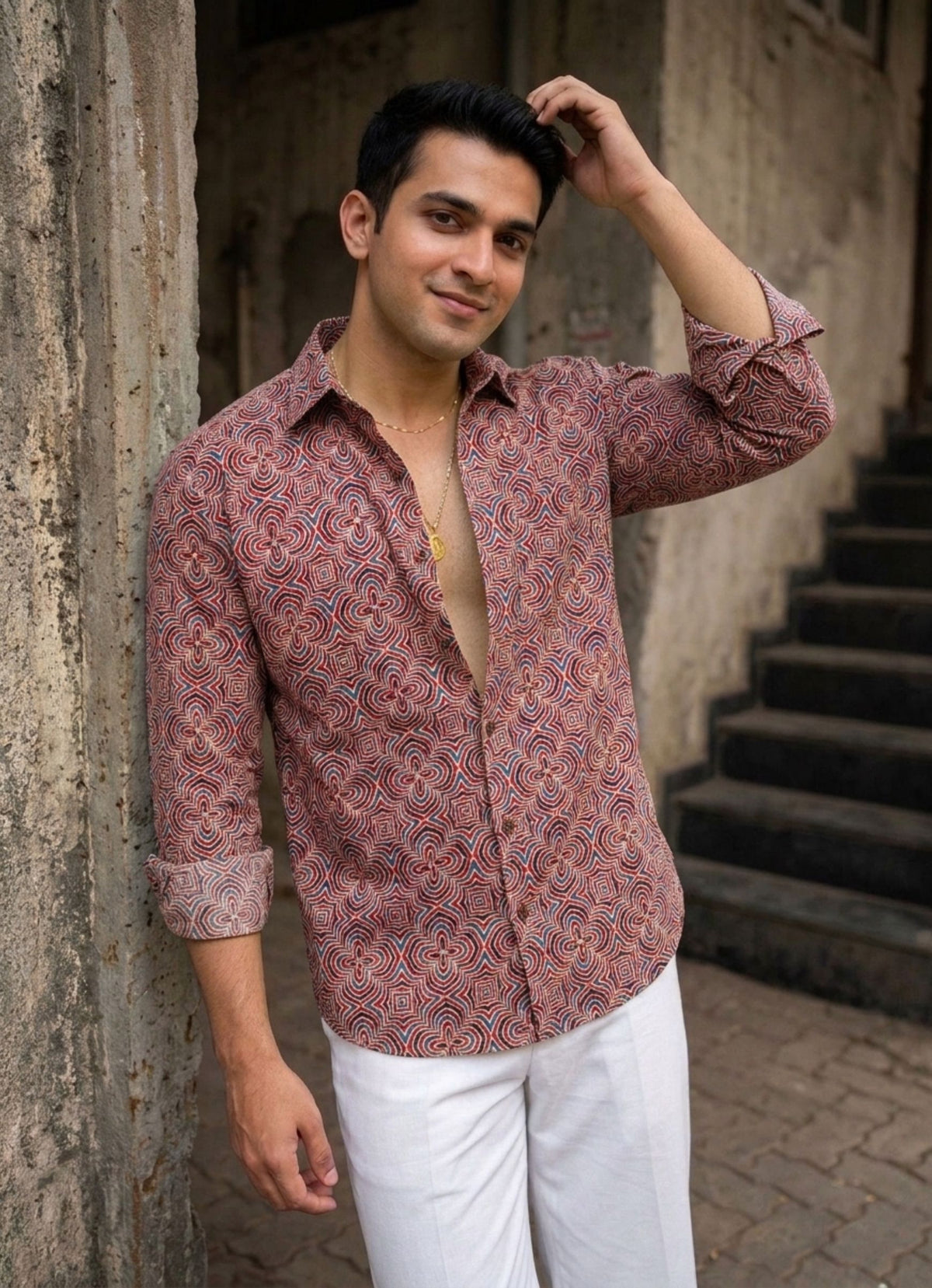 Sanganeri Style – Men's Full Sleeve Cotton Shirt