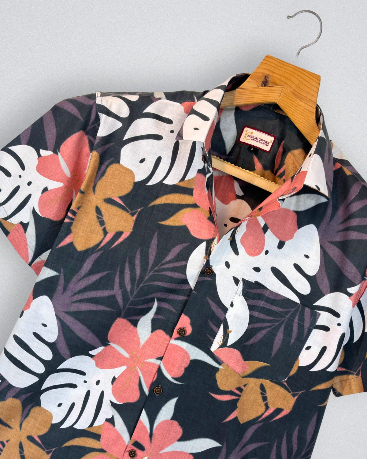 Palm Breeze – Floral Printed Cotton Half Sleeve