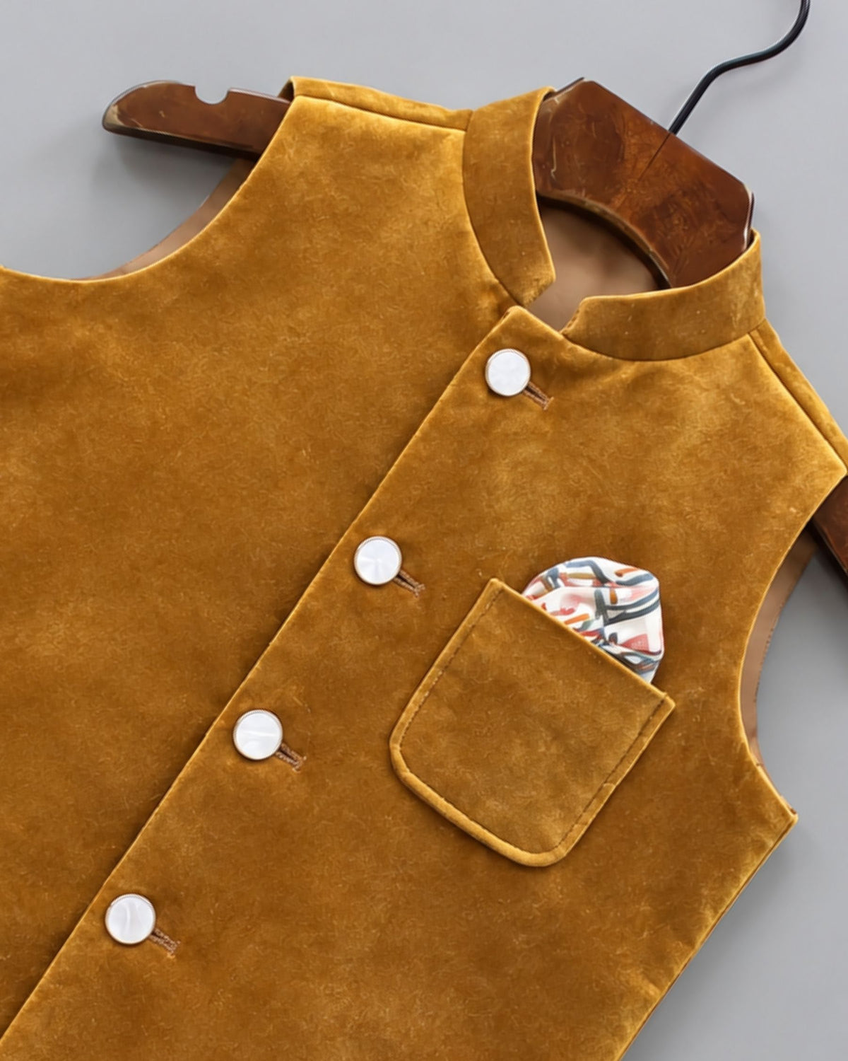 Chic Kid's Nehru Jacket in Velvet