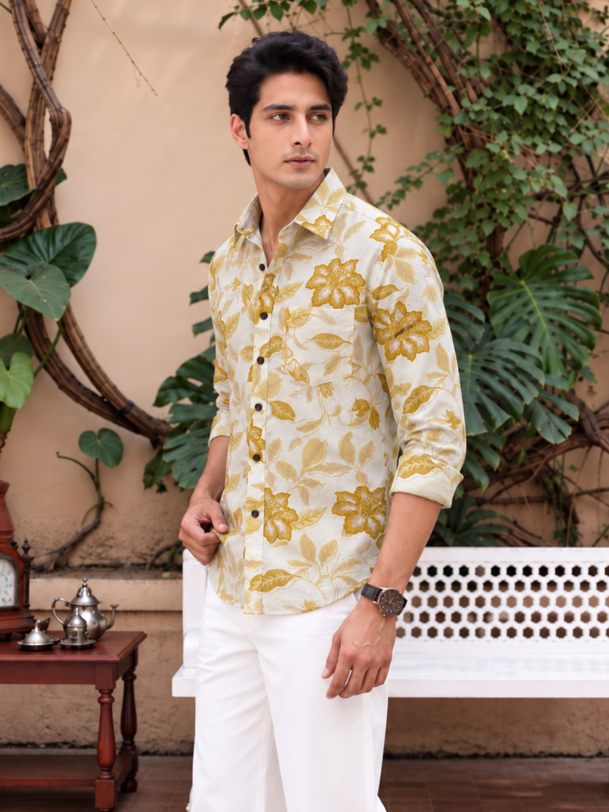 Floral Elegance – Full Sleeve Cotton Shirt