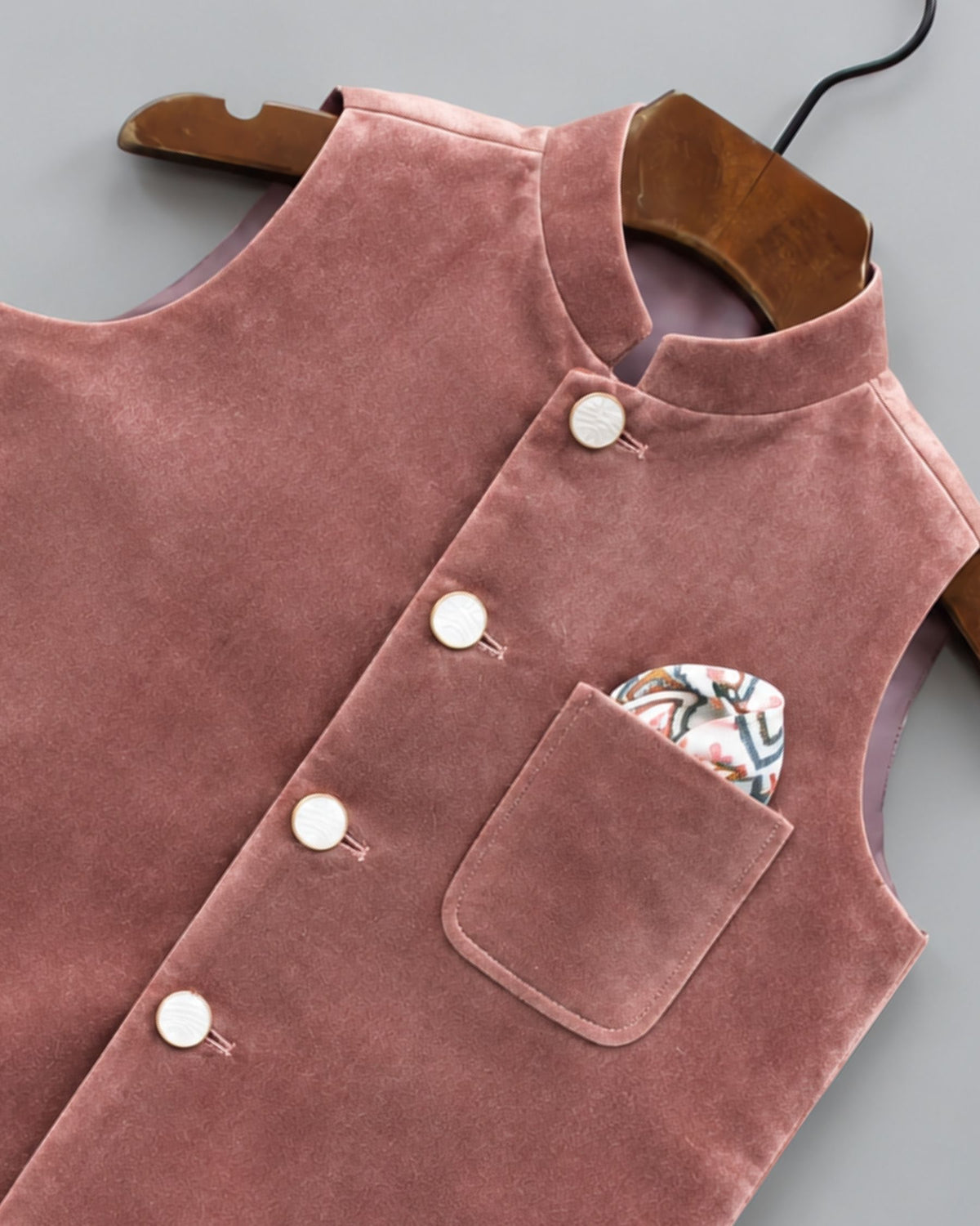 Stylish Kid's Nehru Jacket in Velvet