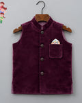 Stylish Kid's Nehru Jacket in Velvet