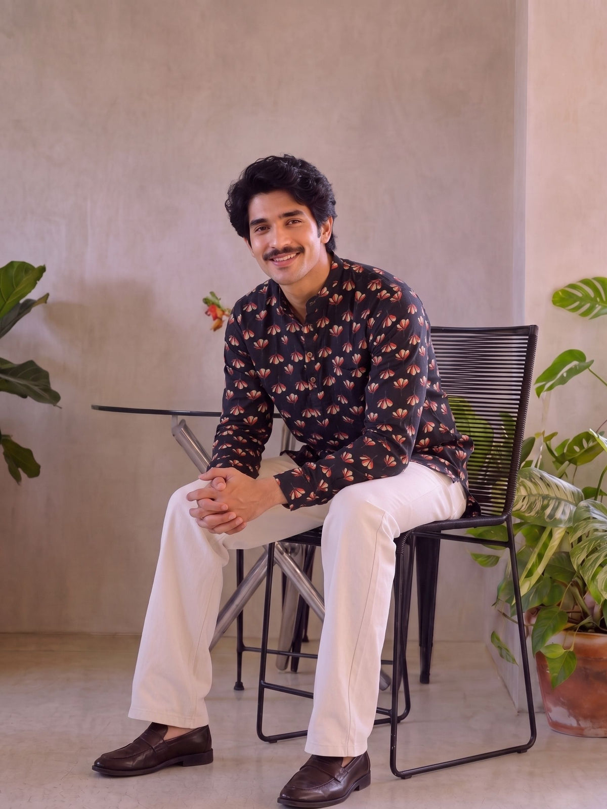 Butterfly Bliss – Printed Cotton Short Kurta