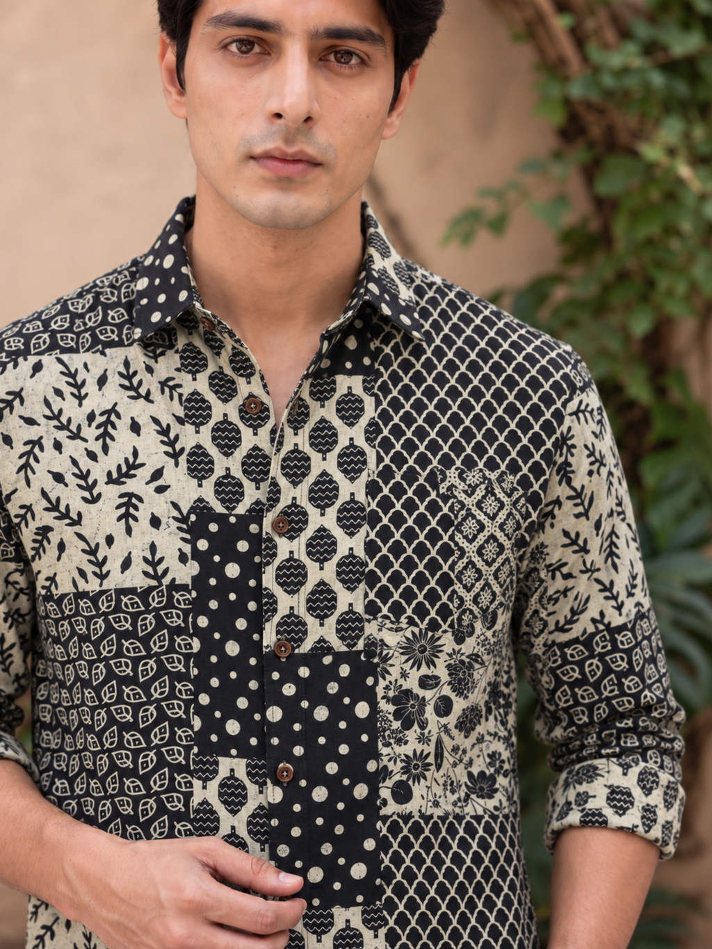 Nature's Palette – Printed Cotton Full Sleeve Shirt