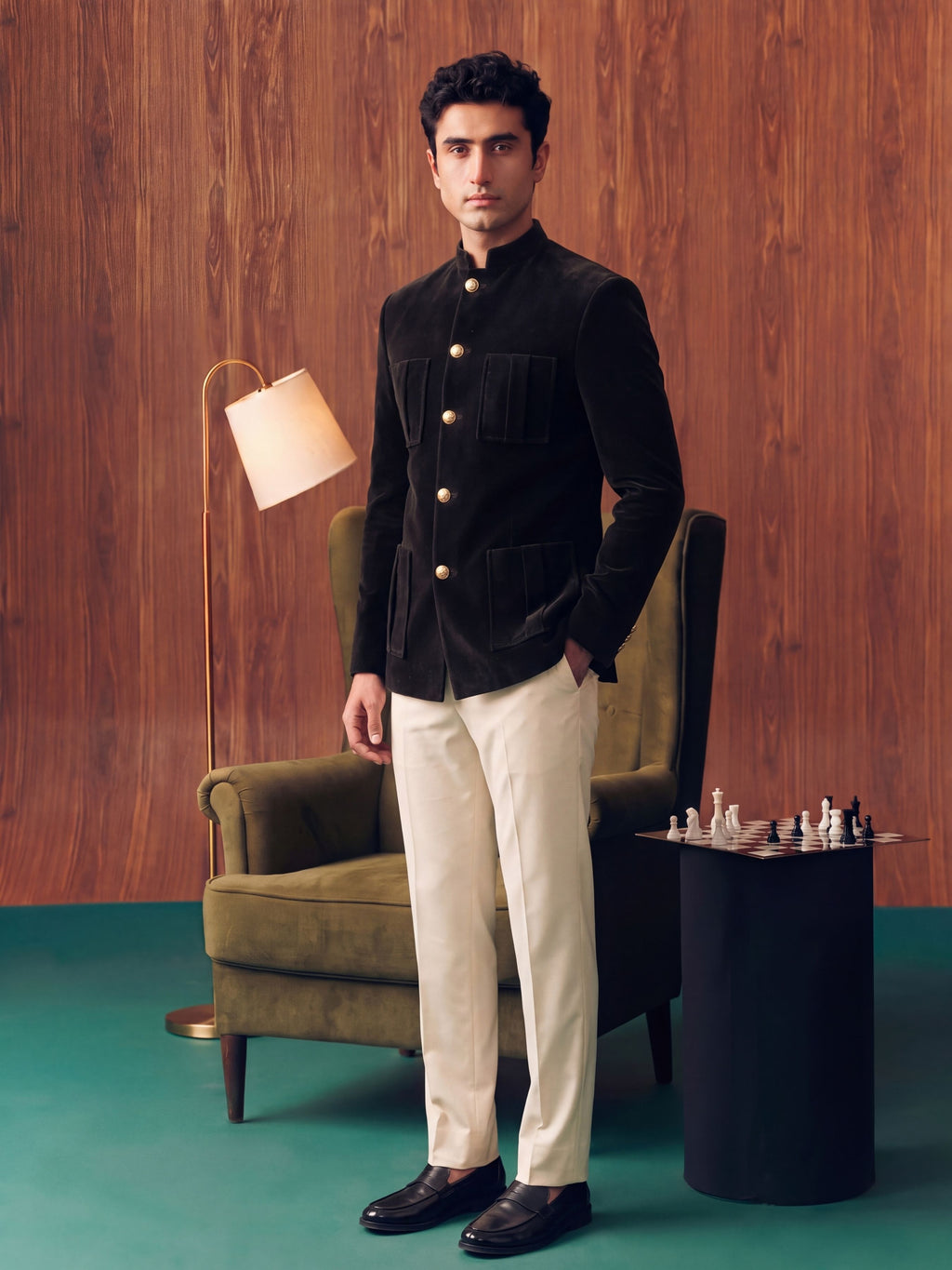 The Ultimate Royal Velvet Jodhpuri – Black
