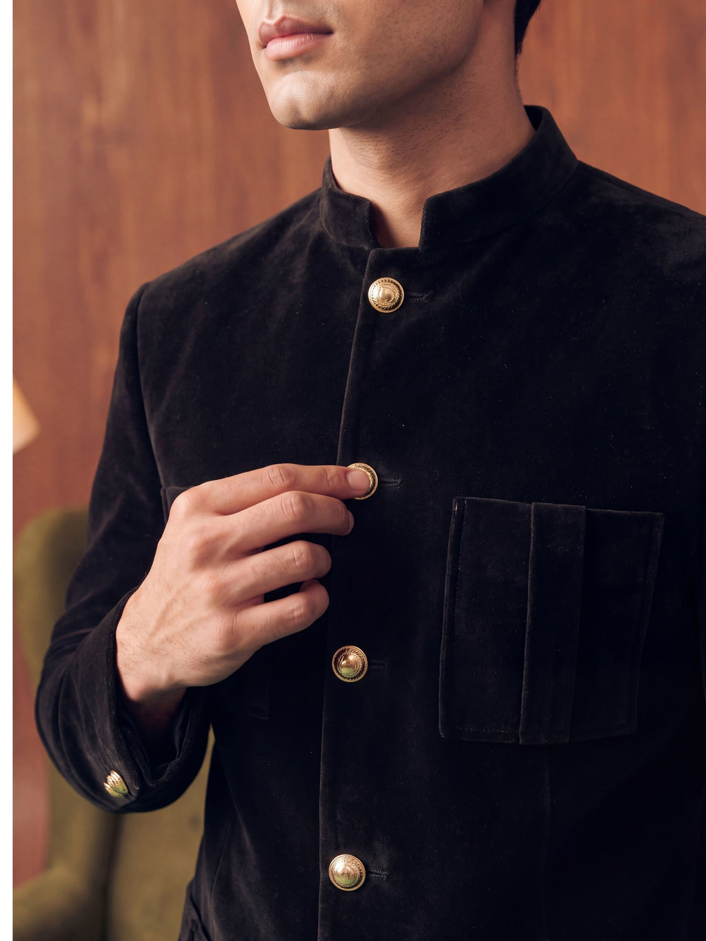 The Ultimate Royal Velvet Jodhpuri – Black