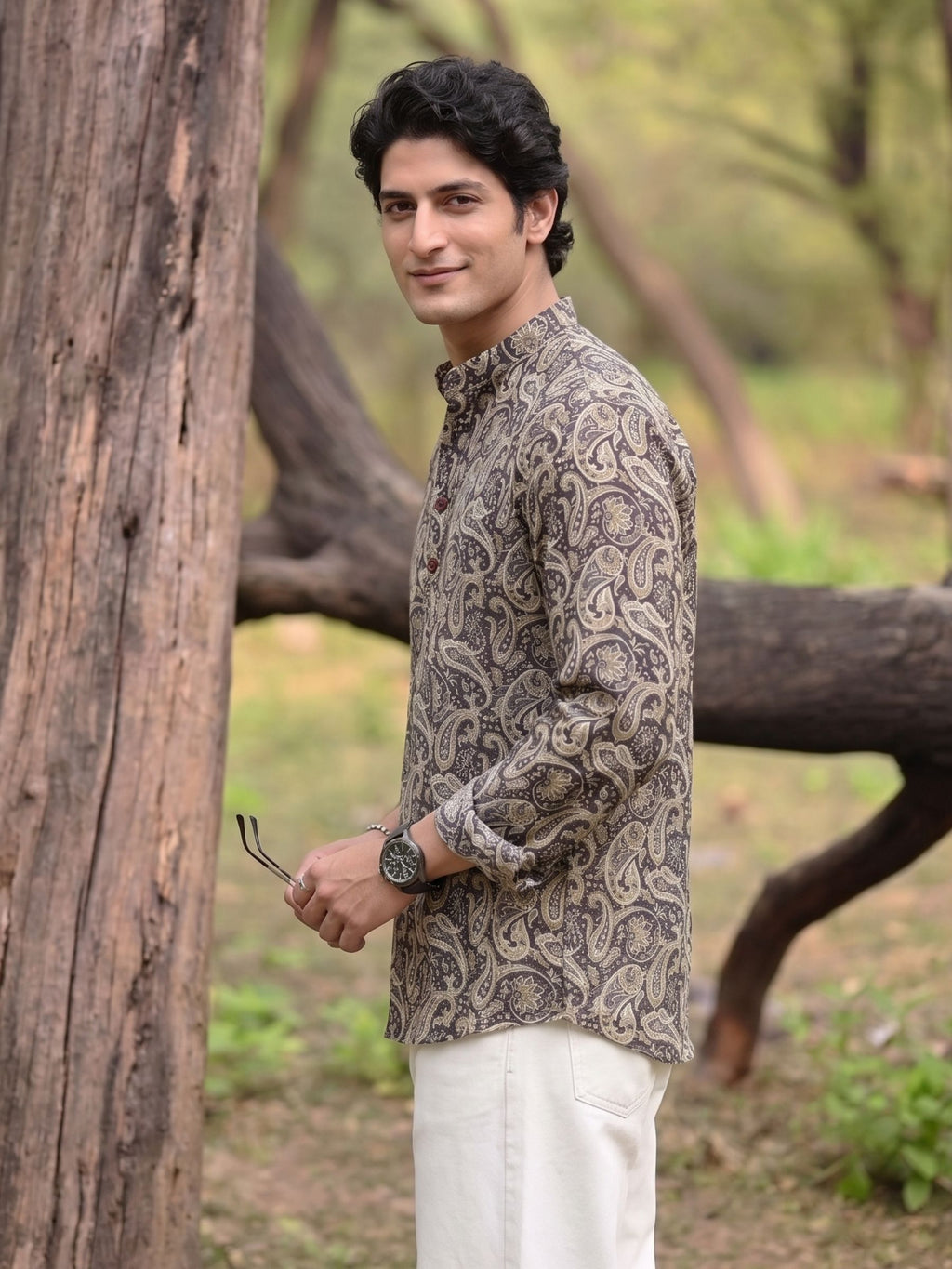Desert Charm – Printed Cotton Short Kurta